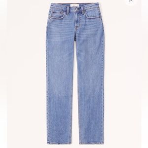 Abercrombie Curve Love Mid Rise 90s Straight Jean Extra Long *Never Worn*